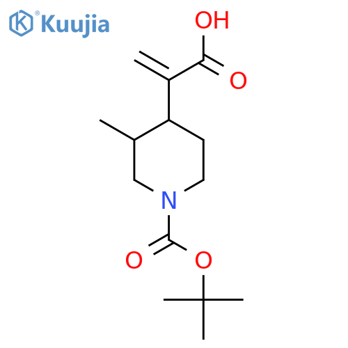 2-{1-(tert-butoxy)carbonyl-3-methylpiperidin-4-yl}prop-2-enoic acid structure
