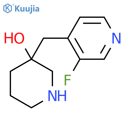 3-(3-fluoropyridin-4-yl)methylpiperidin-3-ol structure