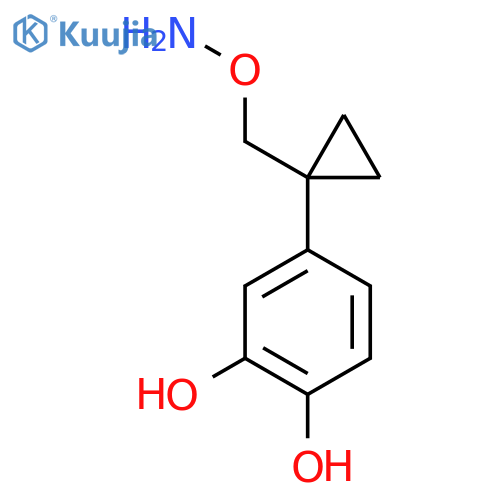 4-{1-(aminooxy)methylcyclopropyl}benzene-1,2-diol structure