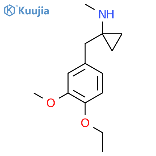 1-(4-ethoxy-3-methoxyphenyl)methyl-N-methylcyclopropan-1-amine structure
