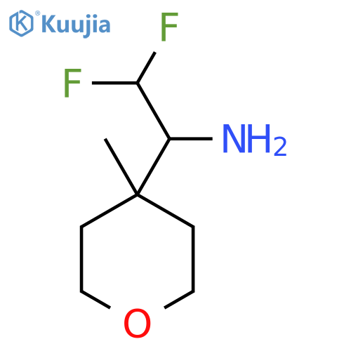 2,2-difluoro-1-(4-methyloxan-4-yl)ethan-1-amine structure