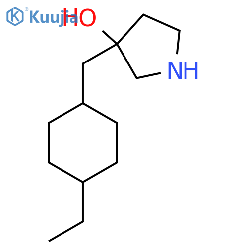 3-(4-ethylcyclohexyl)methylpyrrolidin-3-ol structure