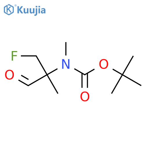 tert-butyl N-(1-fluoro-2-methyl-3-oxopropan-2-yl)-N-methylcarbamate structure