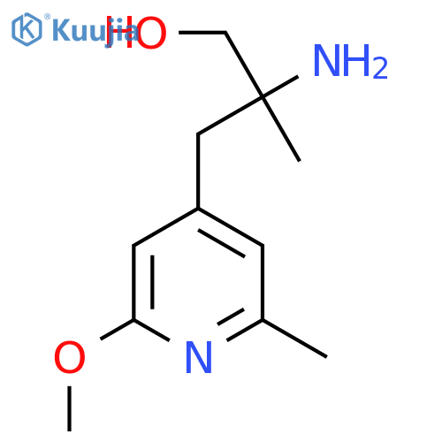 2-amino-3-(2-methoxy-6-methylpyridin-4-yl)-2-methylpropan-1-ol structure
