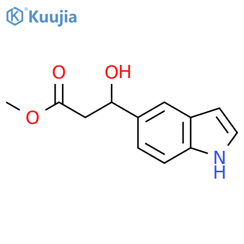 methyl 3-hydroxy-3-(1H-indol-5-yl)propanoate structure