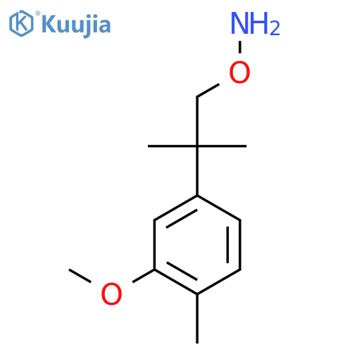 O-2-(3-methoxy-4-methylphenyl)-2-methylpropylhydroxylamine structure