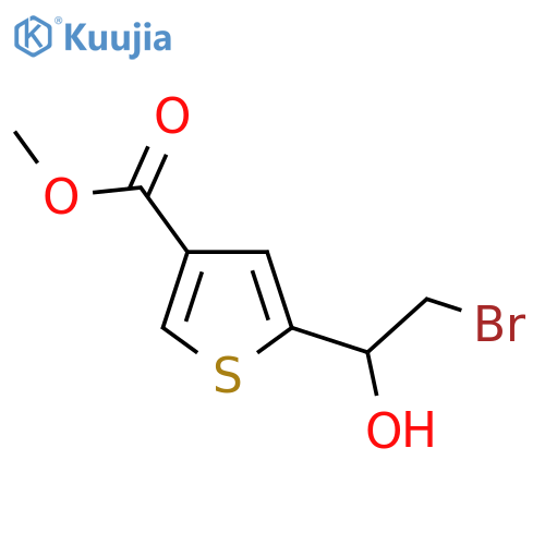 methyl 5-(2-bromo-1-hydroxyethyl)thiophene-3-carboxylate structure