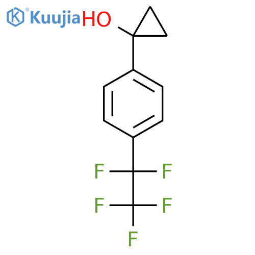 1-4-(pentafluoroethyl)phenylcyclopropan-1-ol structure