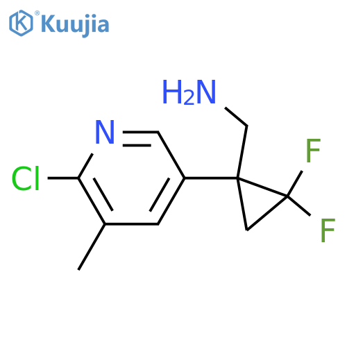 1-(6-chloro-5-methylpyridin-3-yl)-2,2-difluorocyclopropylmethanamine structure