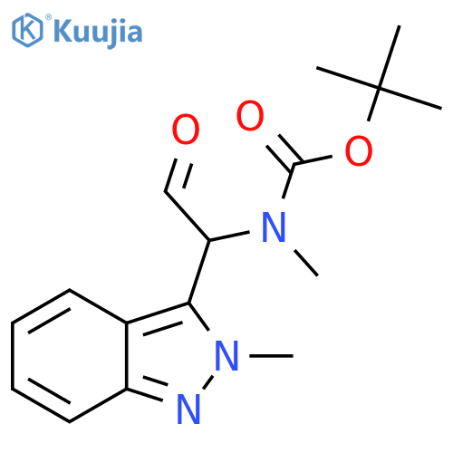 tert-butyl N-methyl-N-1-(2-methyl-2H-indazol-3-yl)-2-oxoethylcarbamate structure