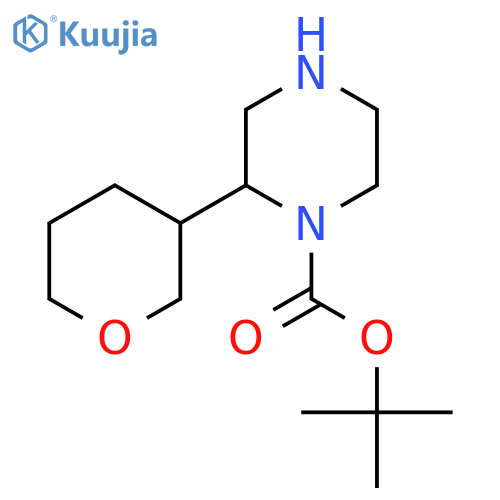 tert-butyl 2-(oxan-3-yl)piperazine-1-carboxylate structure