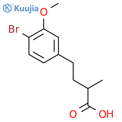 4-(4-bromo-3-methoxyphenyl)-2-methylbutanoic acid structure