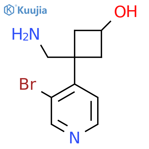 3-(aminomethyl)-3-(3-bromopyridin-4-yl)cyclobutan-1-ol structure