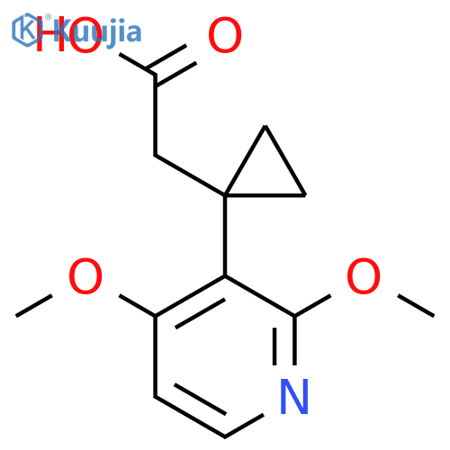 2-1-(2,4-dimethoxypyridin-3-yl)cyclopropylacetic acid structure