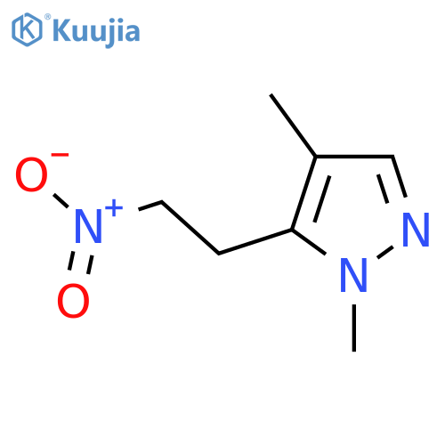 1,4-dimethyl-5-(2-nitroethyl)-1H-pyrazole structure