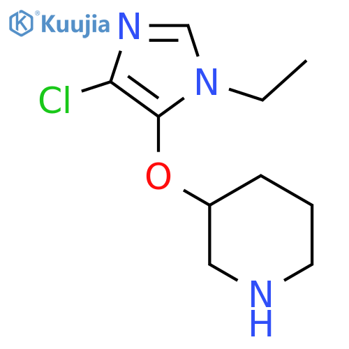 3-(4-chloro-1-ethyl-1H-imidazol-5-yl)oxypiperidine structure