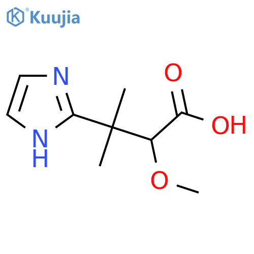 3-(1H-imidazol-2-yl)-2-methoxy-3-methylbutanoic acid structure