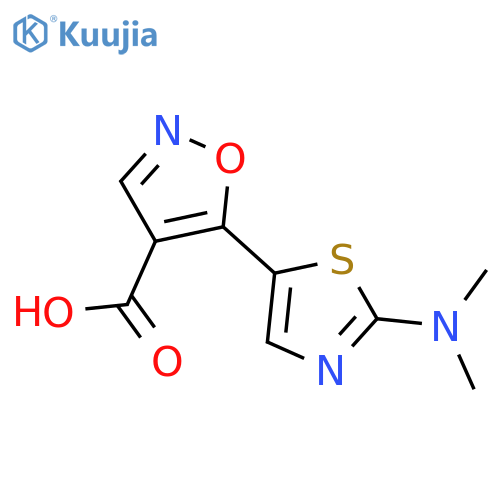 5-2-(dimethylamino)-1,3-thiazol-5-yl-1,2-oxazole-4-carboxylic acid structure
