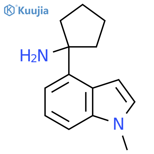 1-(1-methyl-1H-indol-4-yl)cyclopentan-1-amine structure
