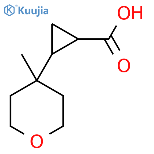 2-(4-methyloxan-4-yl)cyclopropane-1-carboxylic acid structure