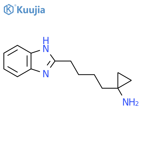 1-4-(1H-1,3-benzodiazol-2-yl)butylcyclopropan-1-amine structure