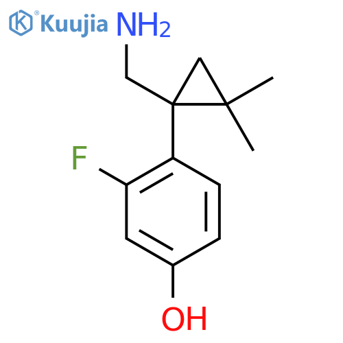 4-1-(aminomethyl)-2,2-dimethylcyclopropyl-3-fluorophenol structure