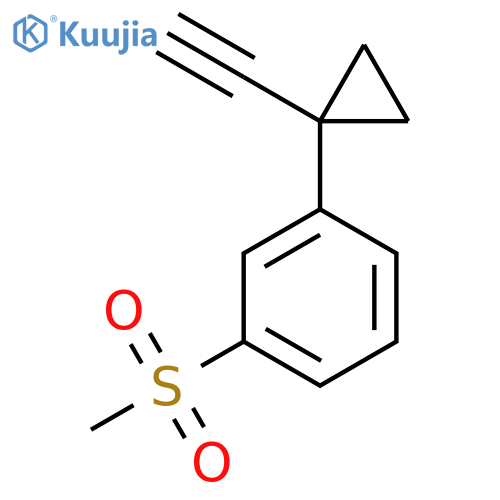 1-(1-ethynylcyclopropyl)-3-methanesulfonylbenzene structure