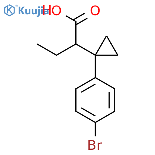 2-1-(4-bromophenyl)cyclopropylbutanoic acid structure