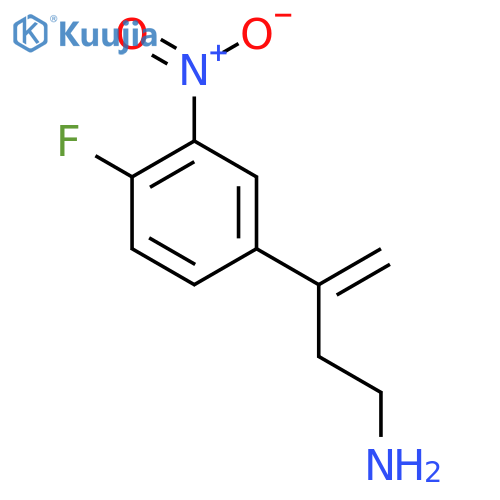 3-(4-fluoro-3-nitrophenyl)but-3-en-1-amine structure