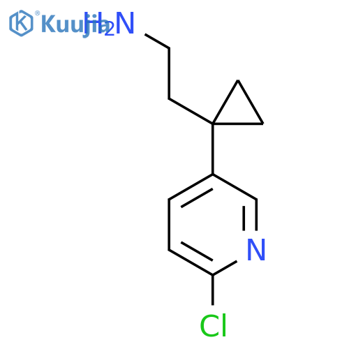 2-1-(6-chloropyridin-3-yl)cyclopropylethan-1-amine structure