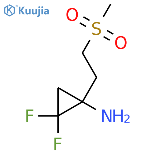 2,2-difluoro-1-(2-methanesulfonylethyl)cyclopropan-1-amine structure