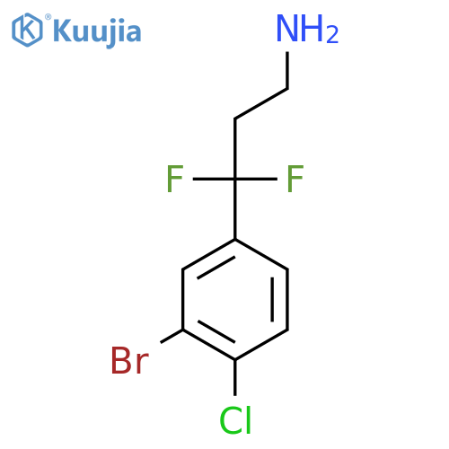 3-(3-bromo-4-chlorophenyl)-3,3-difluoropropan-1-amine structure