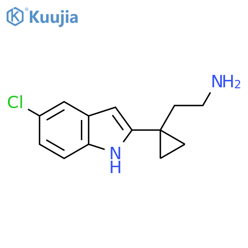 2-1-(5-chloro-1H-indol-2-yl)cyclopropylethan-1-amine structure