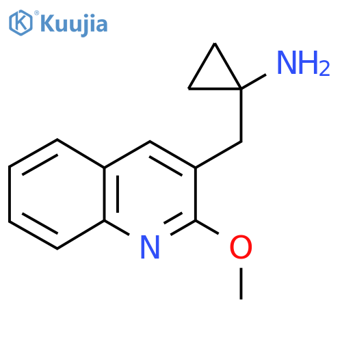 1-(2-methoxyquinolin-3-yl)methylcyclopropan-1-amine structure