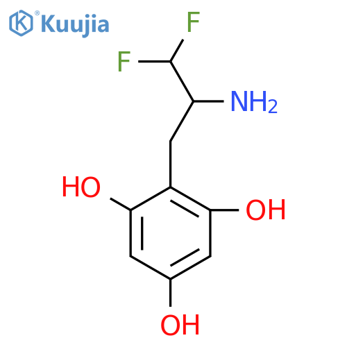 2-(2-amino-3,3-difluoropropyl)benzene-1,3,5-triol structure