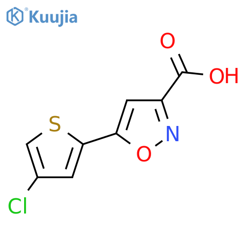 5-(4-chlorothiophen-2-yl)-1,2-oxazole-3-carboxylic acid structure