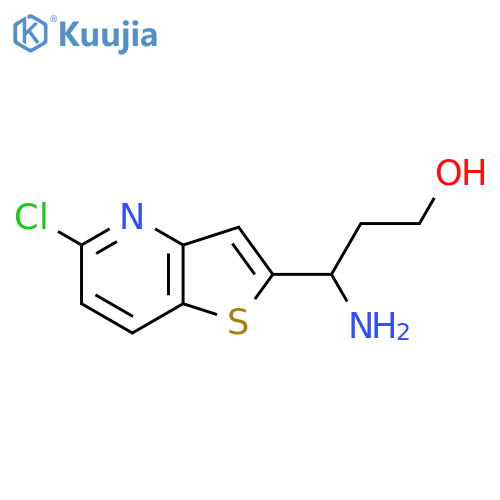 3-amino-3-{5-chlorothieno3,2-bpyridin-2-yl}propan-1-ol structure