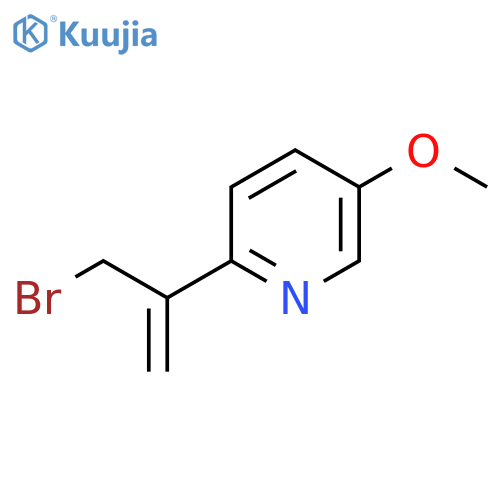 2-(3-bromoprop-1-en-2-yl)-5-methoxypyridine structure
