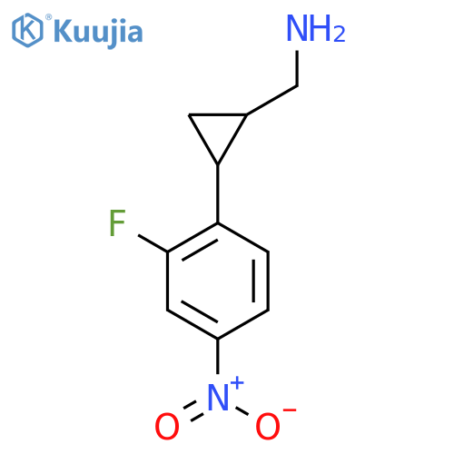 2-(2-fluoro-4-nitrophenyl)cyclopropylmethanamine structure