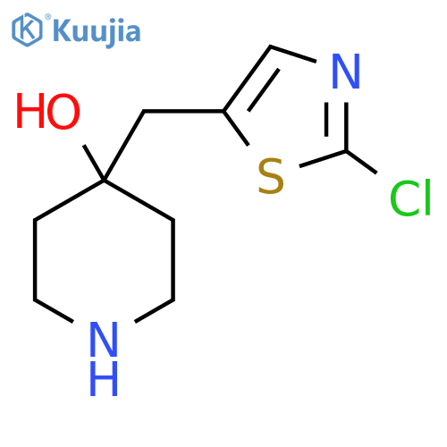 4-(2-chloro-1,3-thiazol-5-yl)methylpiperidin-4-ol structure