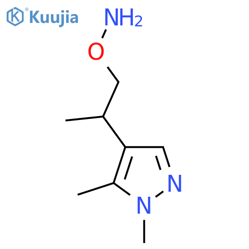 O-2-(1,5-dimethyl-1H-pyrazol-4-yl)propylhydroxylamine structure