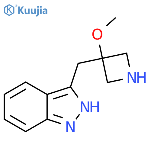 3-(3-methoxyazetidin-3-yl)methyl-1H-indazole structure