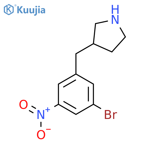 3-[(3-Bromo-5-nitrophenyl)methyl]pyrrolidine structure