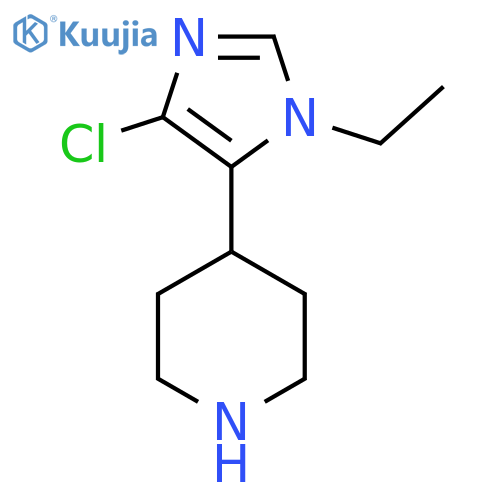 4-(4-chloro-1-ethyl-1H-imidazol-5-yl)piperidine structure