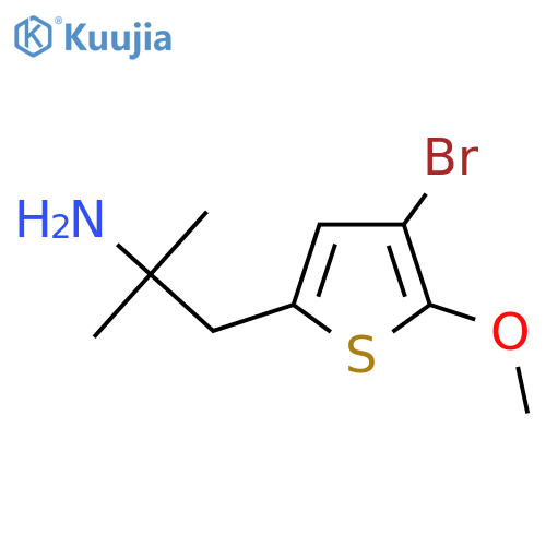 1-(4-bromo-5-methoxythiophen-2-yl)-2-methylpropan-2-amine structure