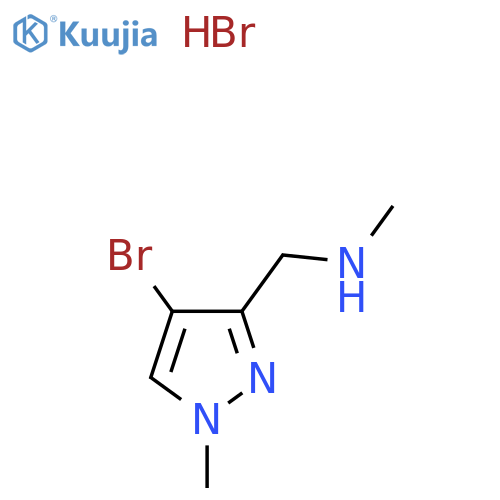 (4-bromo-1-methyl-1H-pyrazol-3-yl)methyl(methyl)amine hydrobromide structure