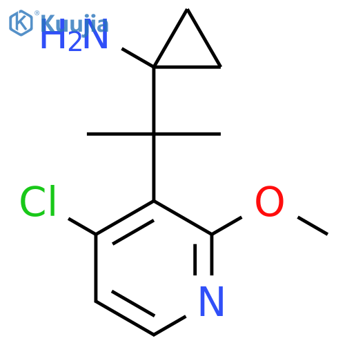 1-2-(4-chloro-2-methoxypyridin-3-yl)propan-2-ylcyclopropan-1-amine structure