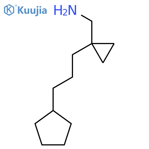 1-(3-cyclopentylpropyl)cyclopropylmethanamine structure