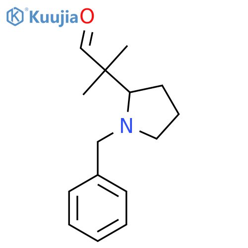 2-(1-benzylpyrrolidin-2-yl)-2-methylpropanal structure