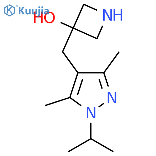 3-{3,5-dimethyl-1-(propan-2-yl)-1H-pyrazol-4-ylmethyl}azetidin-3-ol structure